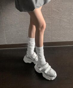 バレエコアリボンニーソックス IVORY