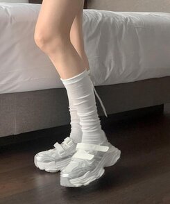 バレエコアリボンニーソックス IVORY
