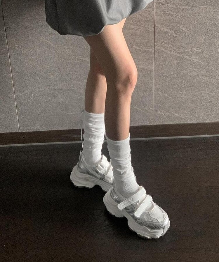 バレエコアリボンニーソックス IVORY