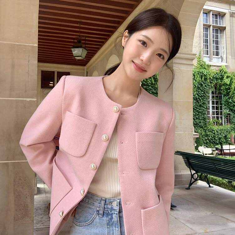 ポケットツイードジャケット PINK