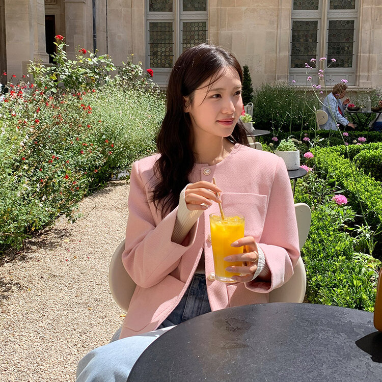 ポケットツイードジャケット PINK