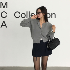 ラウンドペンダントカーディガン6色 GRAY ORIGINAL ver