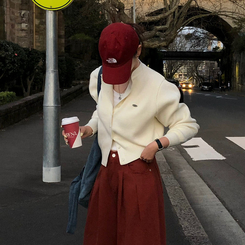 ラウンドペンダントカーディガン6色 IVORY ORIGINAL ver