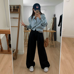 ラウンドペンダントカーディガン6色 POG BLUE ORIGINAL ver