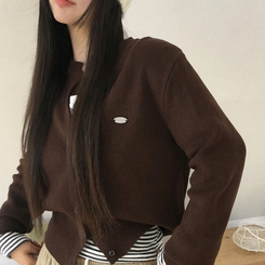 ラウンドペンダントカーディガン6色 BROWN ORIGINAL ver