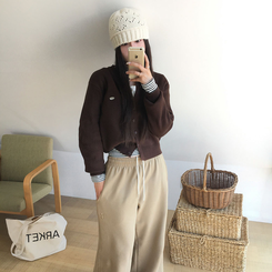 ラウンドペンダントカーディガン6色 BROWN ORIGINAL ver