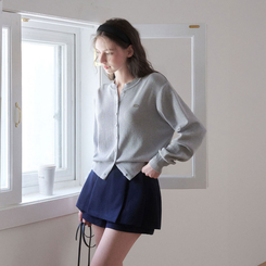 ラウンドペンダントカーディガン6色 GREY SUMMER ver