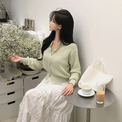 ラウンドペンダントカーディガン6色 GREEN SUMMER ver