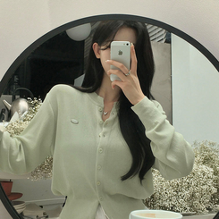 ラウンドペンダントカーディガン6色 GREEN SUMMER ver