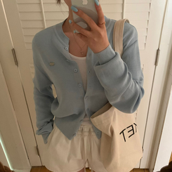 ラウンドペンダントカーディガン6色 SKY BLUE SUMMER ver