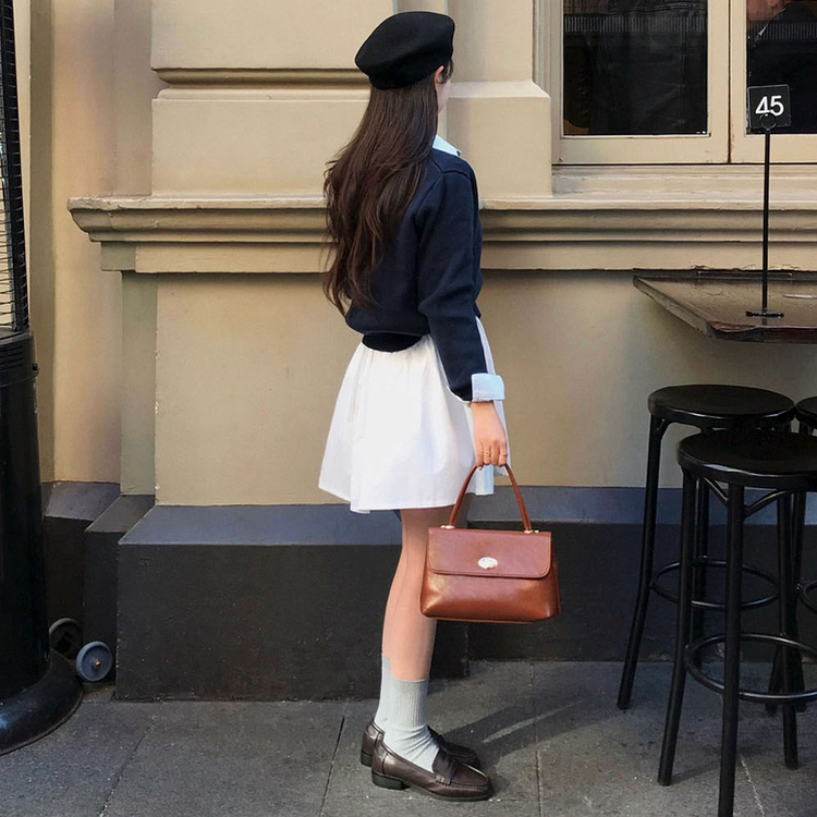 ラウンドペンダントカーディガン6色 NAVY ORIGINAL ver