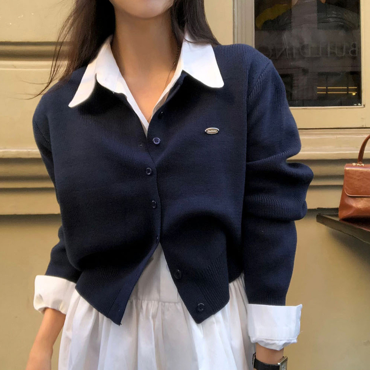 ラウンドペンダントカーディガン6色 NAVY ORIGINAL ver