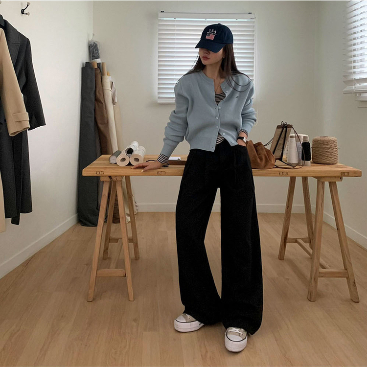 ラウンドペンダントカーディガン6色 POG BLUE ORIGINAL ver