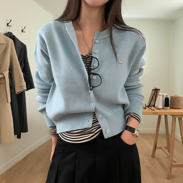 ラウンドペンダントカーディガン6色 POG BLUE ORIGINAL ver