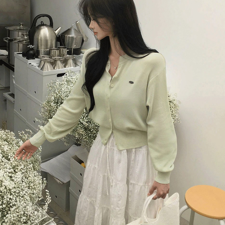 ラウンドペンダントカーディガン6色 GREEN SUMMER ver