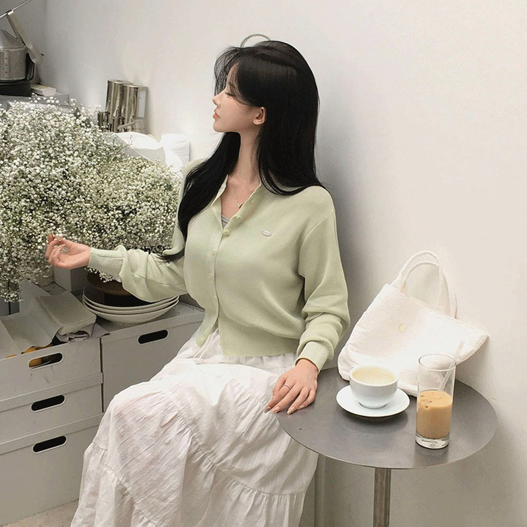 ラウンドペンダントカーディガン6色 GREEN SUMMER ver