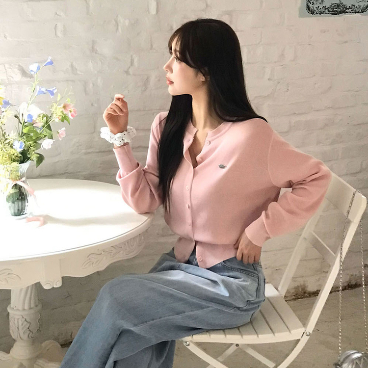 ラウンドペンダントカーディガン6色 PINK SUMMER ver