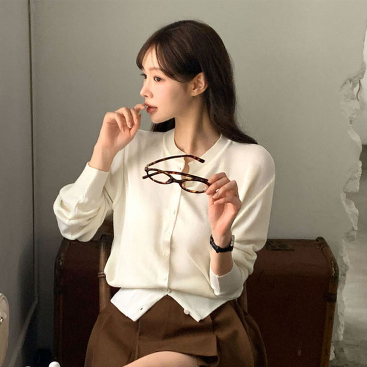 ラウンドペンダントカーディガン6色 IVORY SUMMER ver