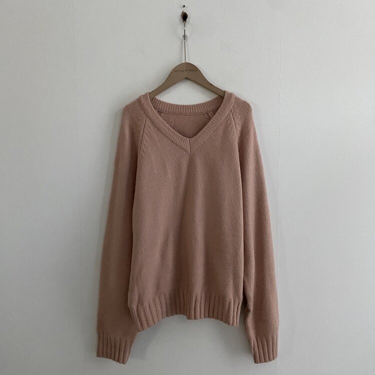 부드러운 여리 루즈핏 브이넥 니트 9color