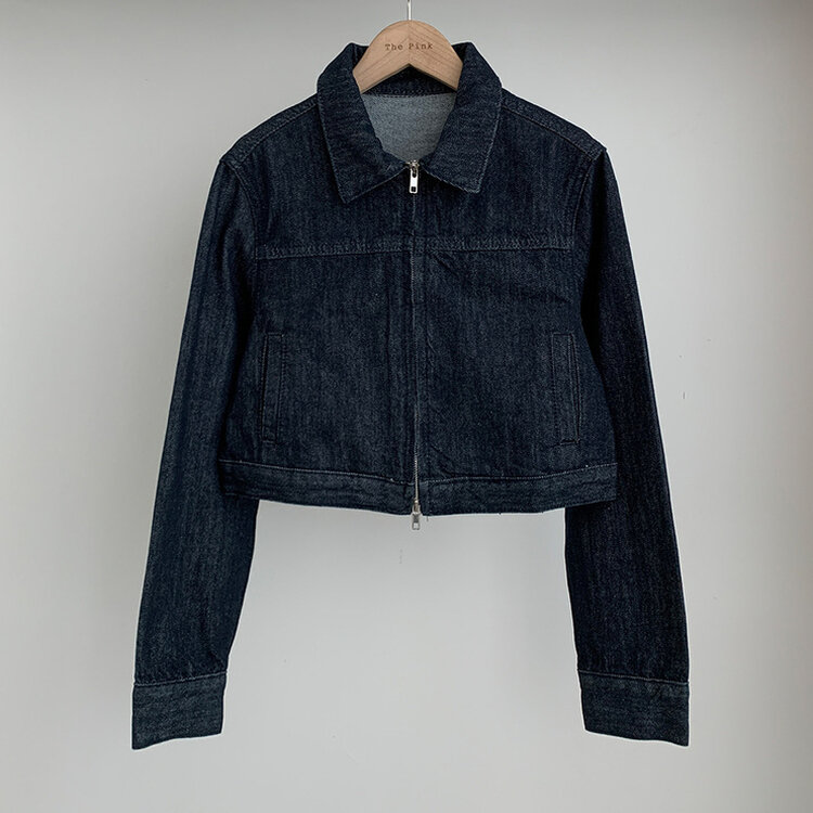 【SET着用可能】デニムセミクロップジャケット Hラインロングスカート