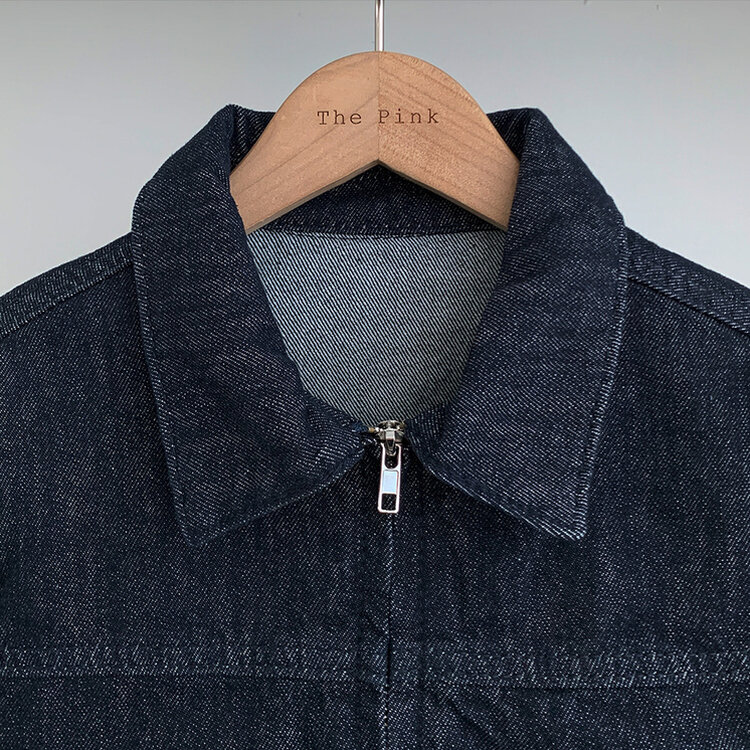 【SET着用可能】デニムセミクロップジャケット Hラインロングスカート