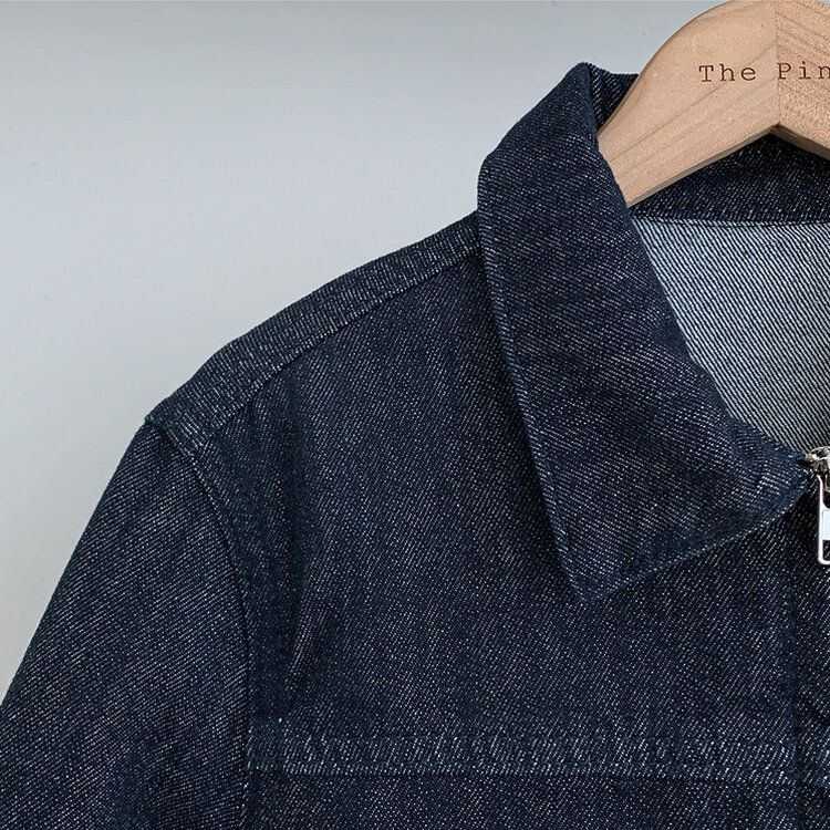 【SET着用可能】デニムセミクロップジャケット Hラインロングスカート