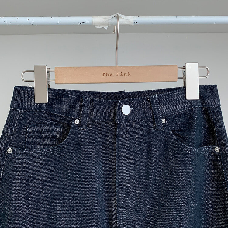 【SET着用可能】デニムセミクロップジャケット Hラインロングスカート