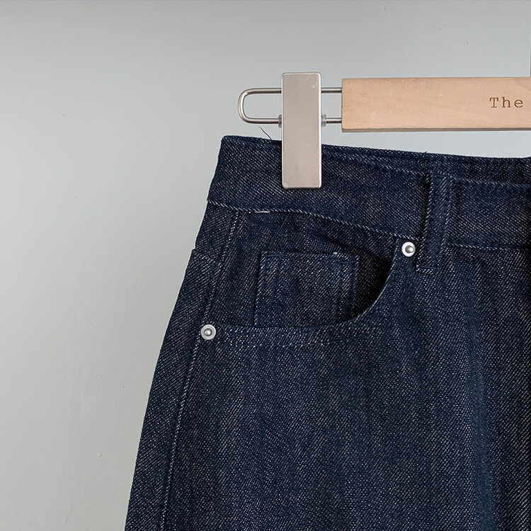 【SET着用可能】デニムセミクロップジャケット Hラインロングスカート