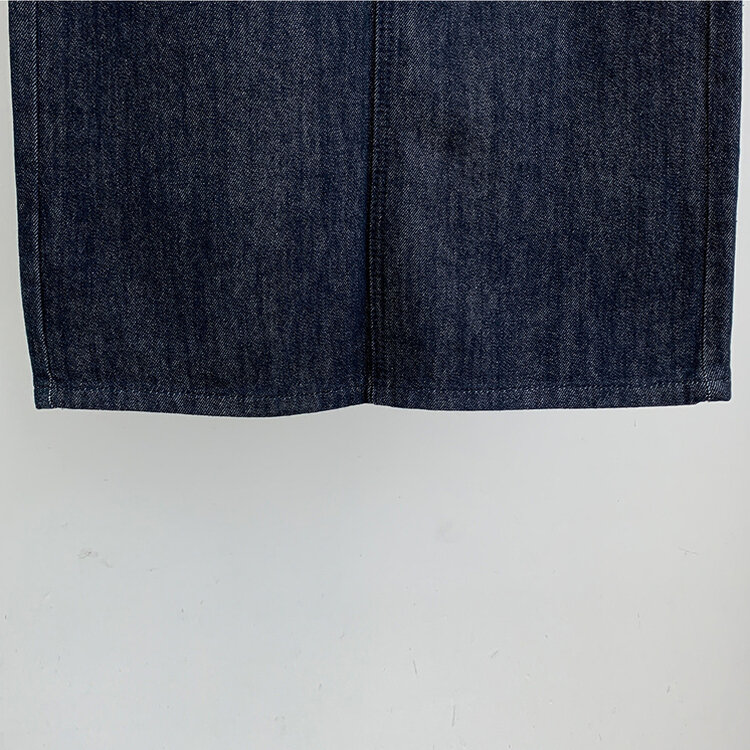 【SET着用可能】デニムセミクロップジャケット Hラインロングスカート