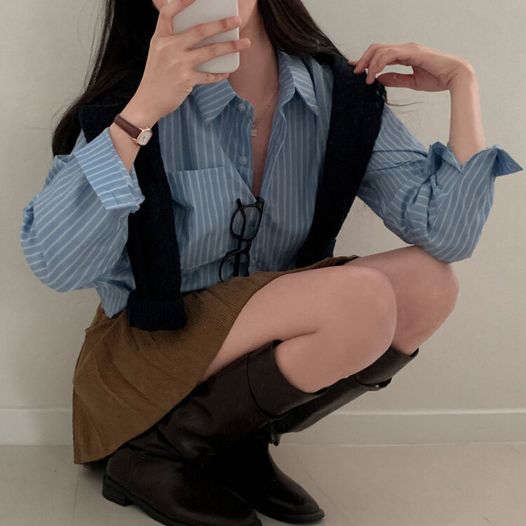 시나몬 코듀로이 플리츠 미니스커트 3color 베이지