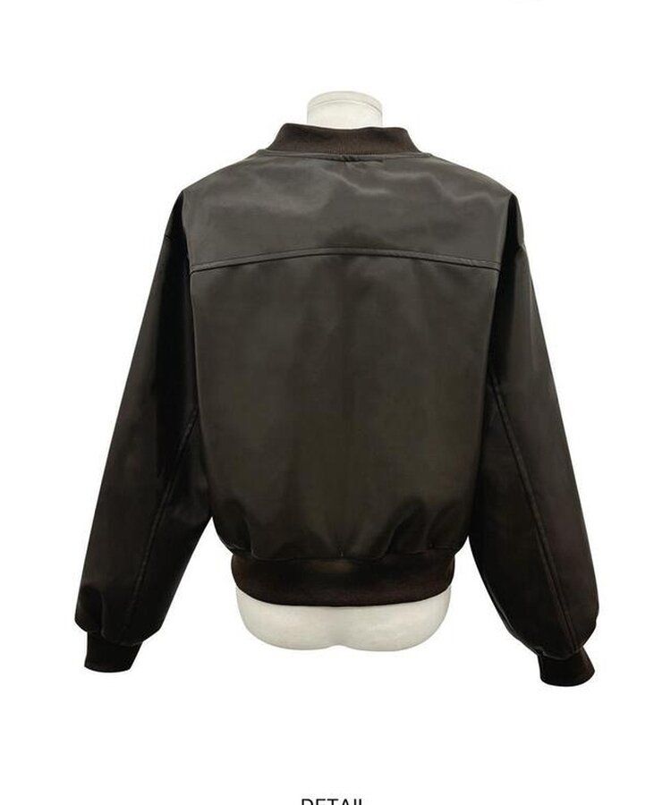 SJK11749 トラックラインレースレザージャケット ジャケット