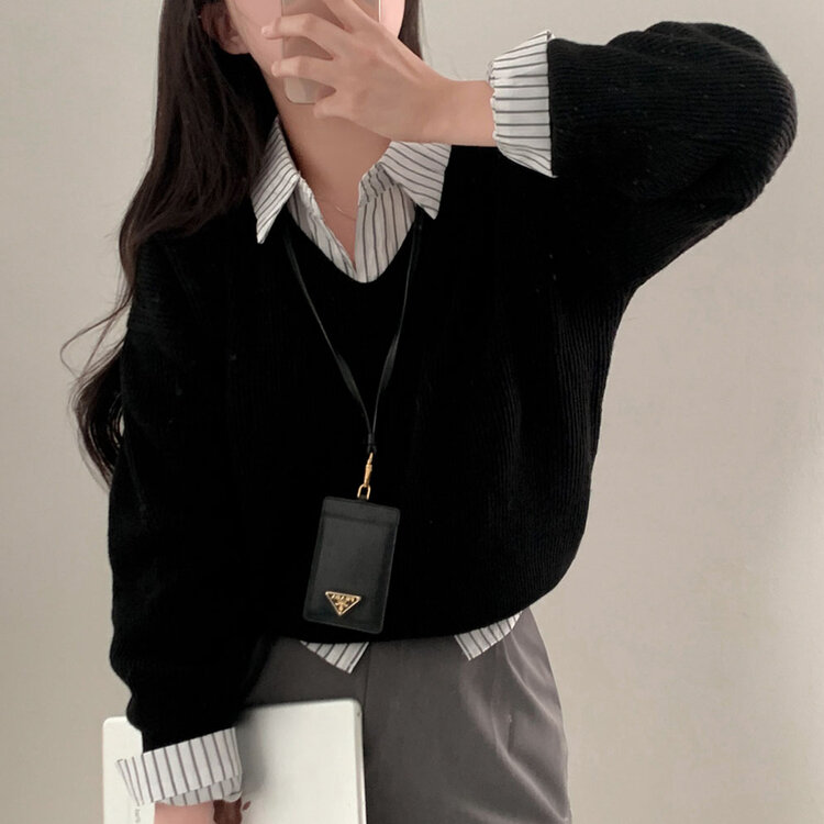 마가레뜨 스트라이프 크롭셔츠 남방 3color 아이보리