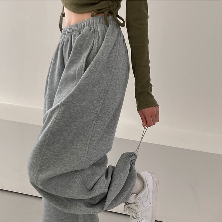 매일입고싶은 핏 투웨이 절개 벌룬 와이드 트레이닝 팬츠 그레이