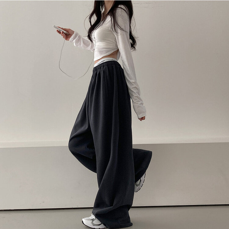 매일입고싶은 핏 투웨이 절개 벌룬 와이드 트레이닝 팬츠 차콜