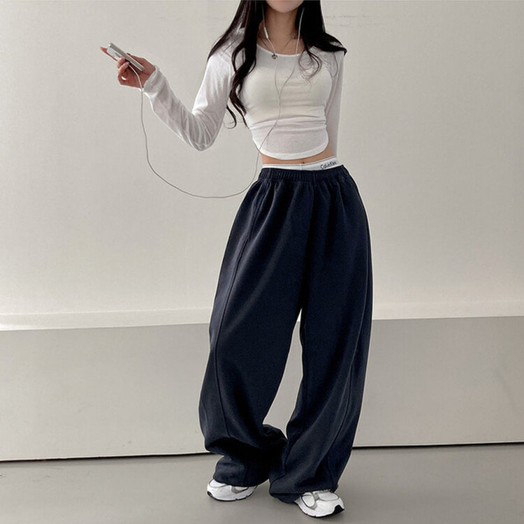 매일입고싶은 핏 투웨이 절개 벌룬 와이드 트레이닝 팬츠 차콜