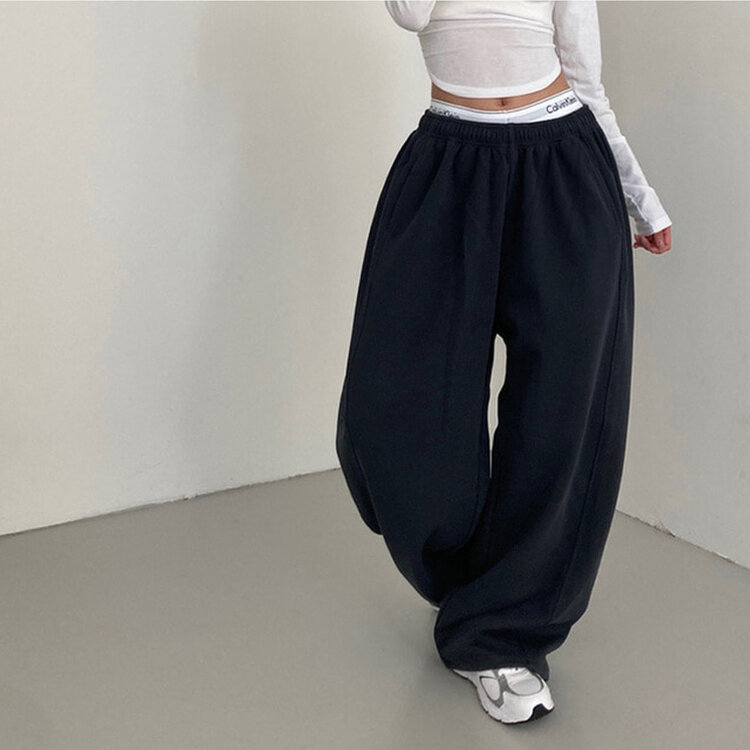 매일입고싶은 핏 투웨이 절개 벌룬 와이드 트레이닝 팬츠 차콜