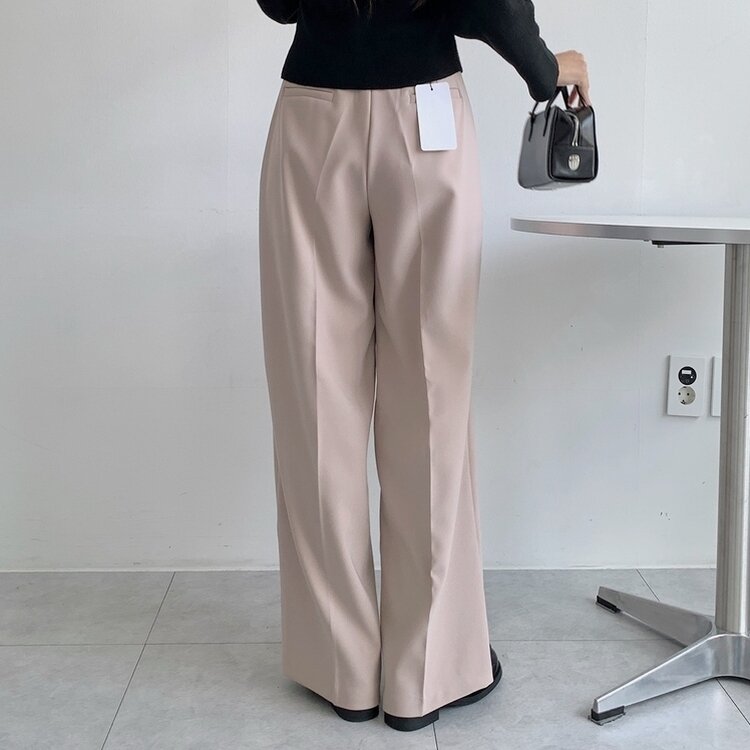 セミワイドストレート ESTNATION / ストレッチツイルワイドキュロットパンツ