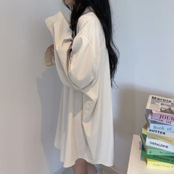 ルーズフィットロング長袖Tシャツ CREAM BEIGE