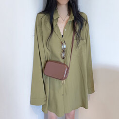 ルーズフィットロング長袖Tシャツ OLIVE KAKKI