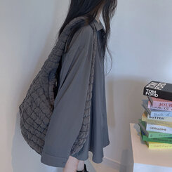 ルーズフィットロング長袖Tシャツ DARK PURPLE