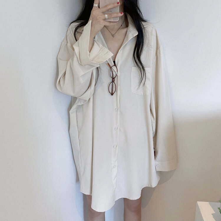 ルーズフィットロング長袖Tシャツ CREAM BEIGE