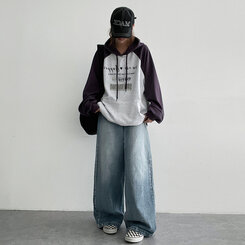 【SHORT/BASIC/LONG 丈別】ウォッシングスナップワイドデニムパンツ LIGHT BLUE