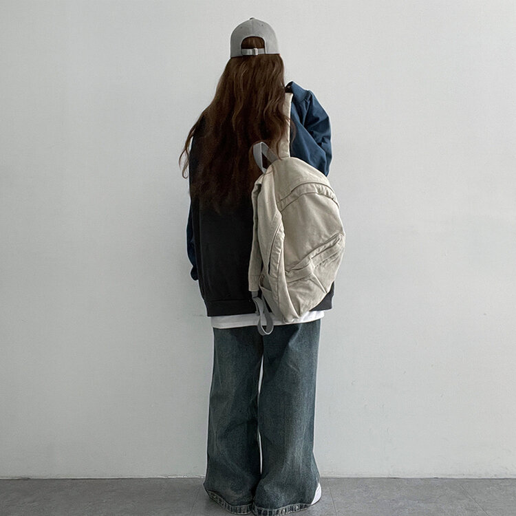 【SHORT/BASIC/LONG 丈別】ウォッシングスナップワイドデニムパンツ BLUE