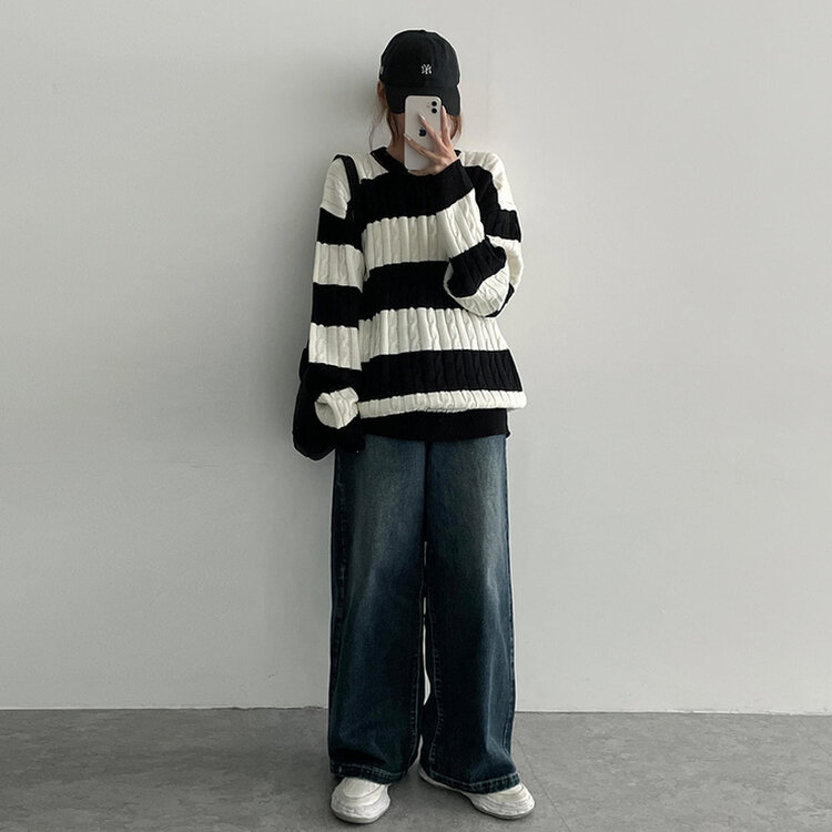 【SHORT/BASIC/LONG 丈別】ウォッシングスナップワイドデニムパンツ DARK BLUE