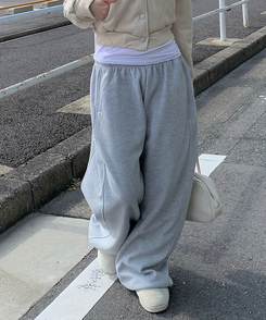 ロングワイドトレーニングパンツ