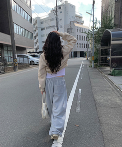 ロングワイドトレーニングパンツ