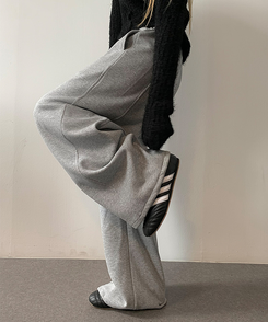 ロングワイドトレーニングパンツ GRAY