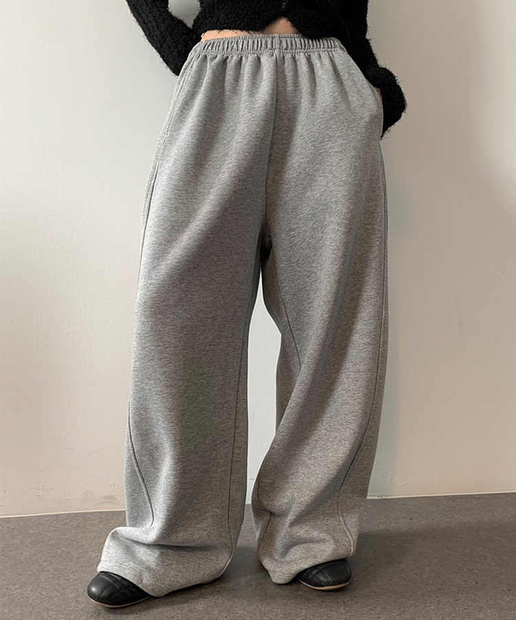 ロングワイドトレーニングパンツ GRAY