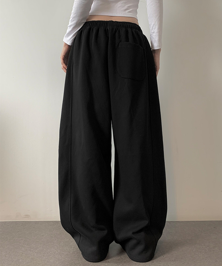 ロングワイドトレーニングパンツ CHARCOAL