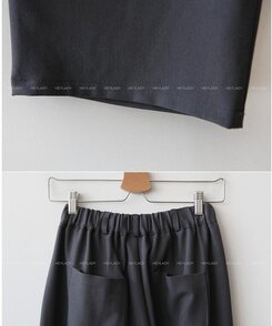 スラックス ピンタックワイドスラックス